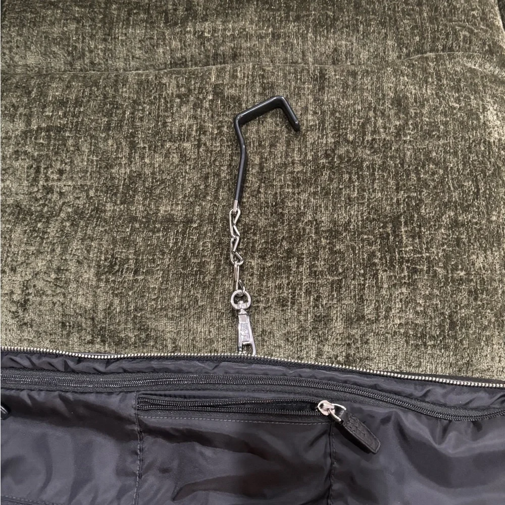 Tumi Black Textured Leather Garment Carry on Travel Bag
